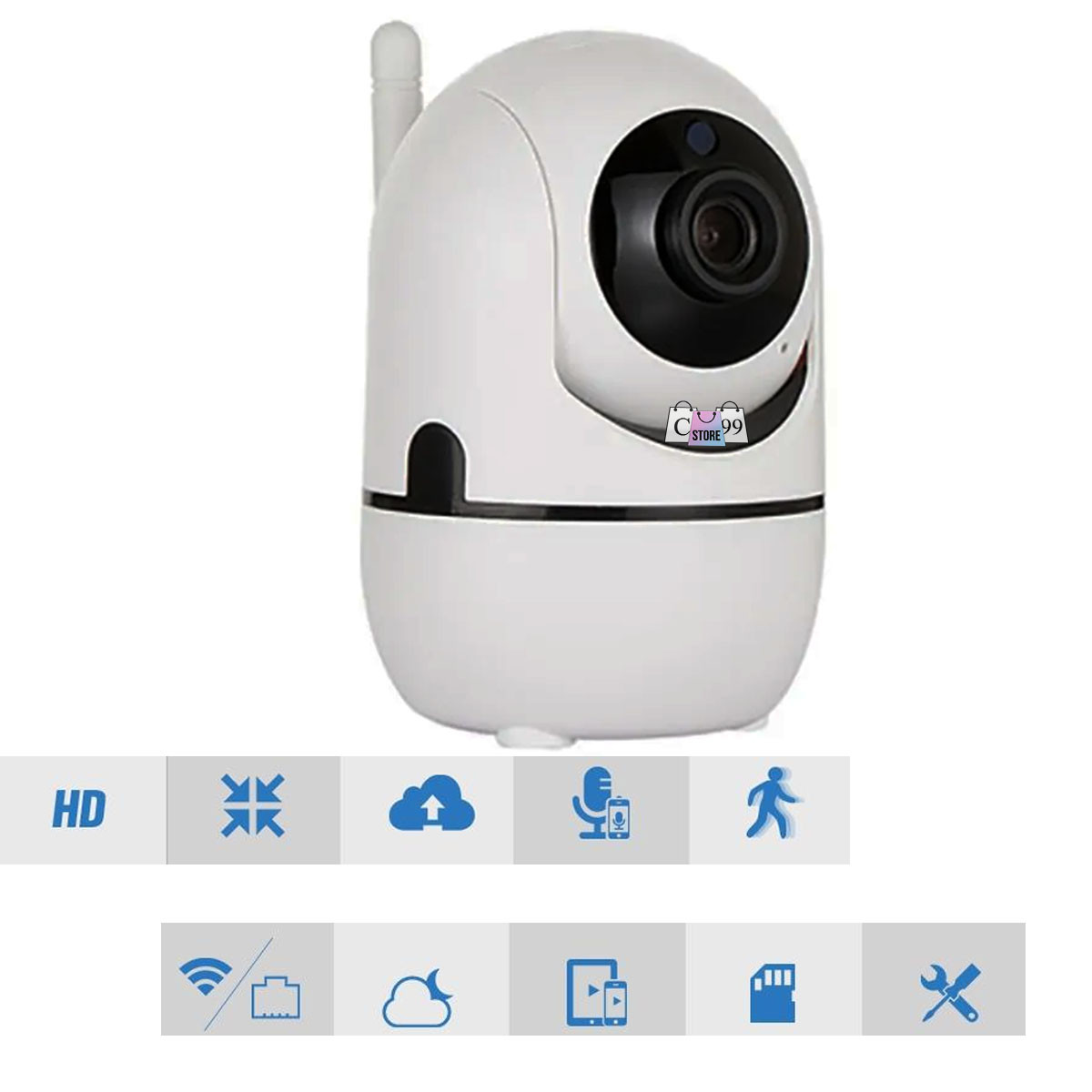 Miniatura 2 de Cámara De Seguridad  HD 360° Wifi y App